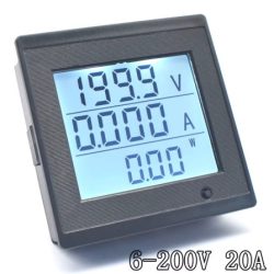Display fyrir DC spennu og straum 6-200V 20A